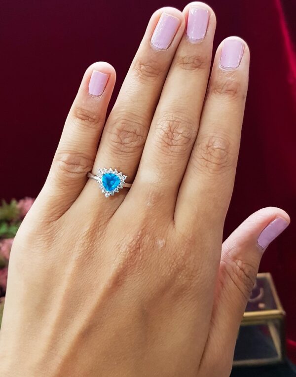 Aquamarine Cushion Ring