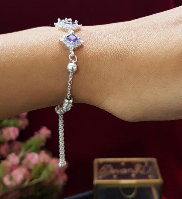 Amethyst Silver Bracelet