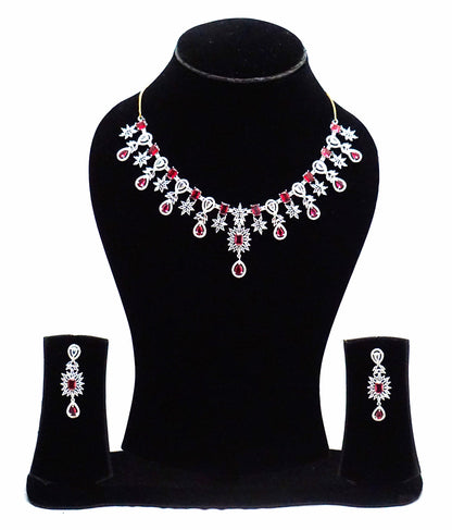 Alankar Ruby Diamond Necklace Set