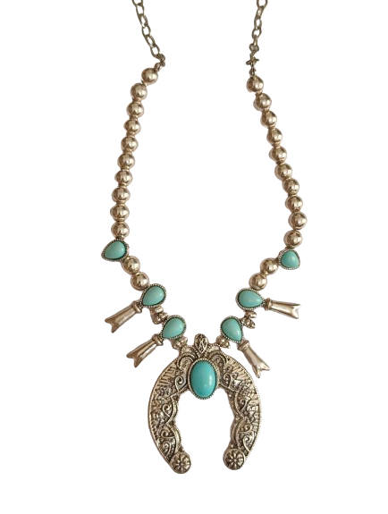 Alankar Turquoise Oxidized Necklace