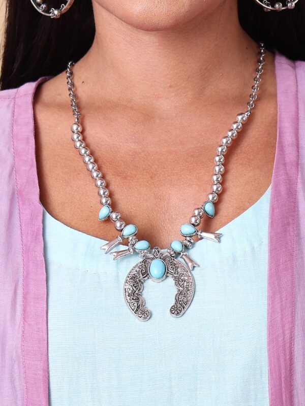 Alankar Turquoise Oxidized Necklace