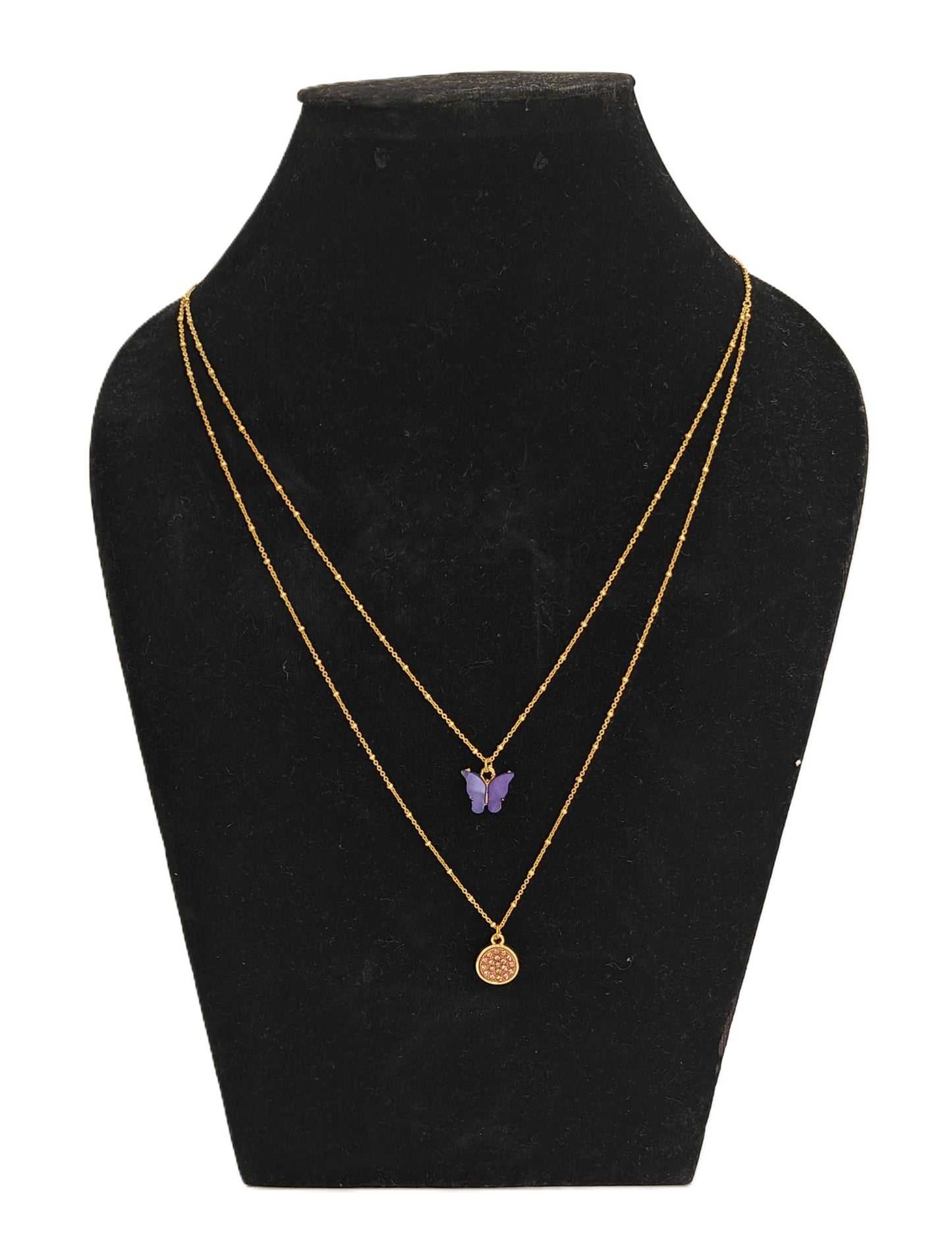 Alankar Chain Blue Butterfly Pendant