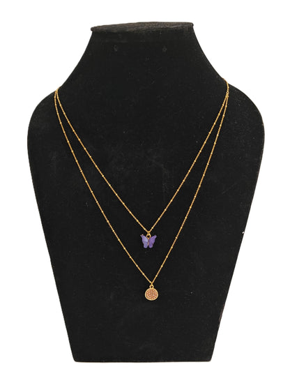 Alankar Chain Blue Butterfly Pendant