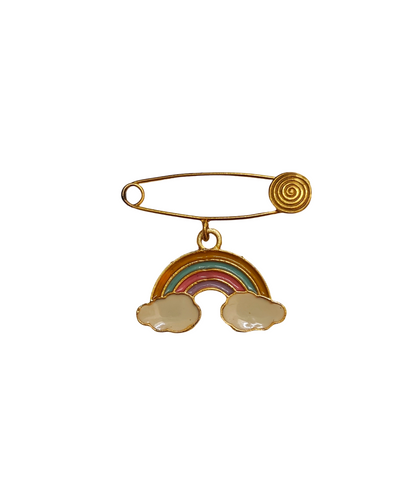 Rainbow Kids Brooch Pin