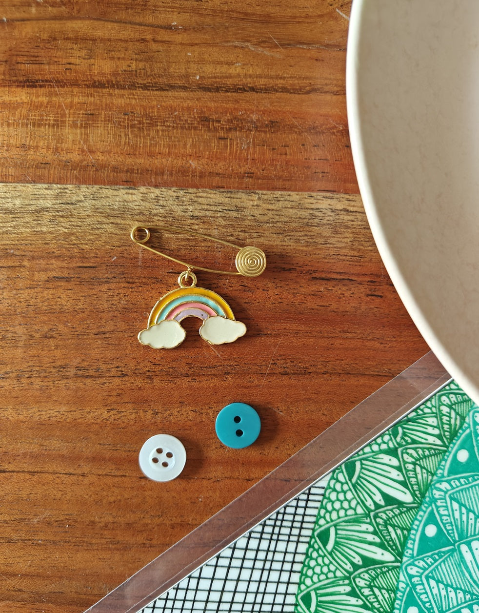 Rainbow Kids Brooch Pin