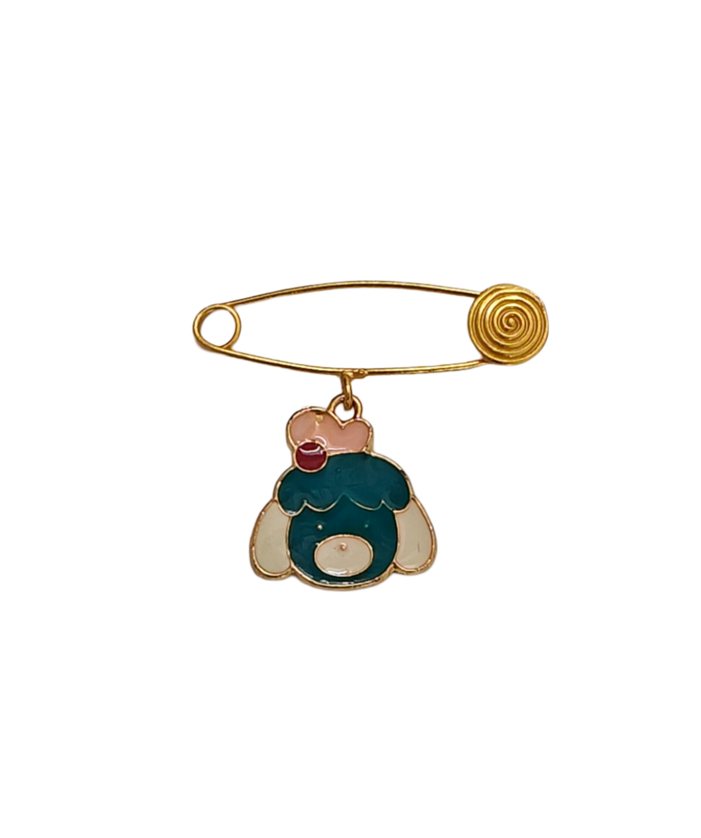 Blue Enamel Kids Brooch Pin