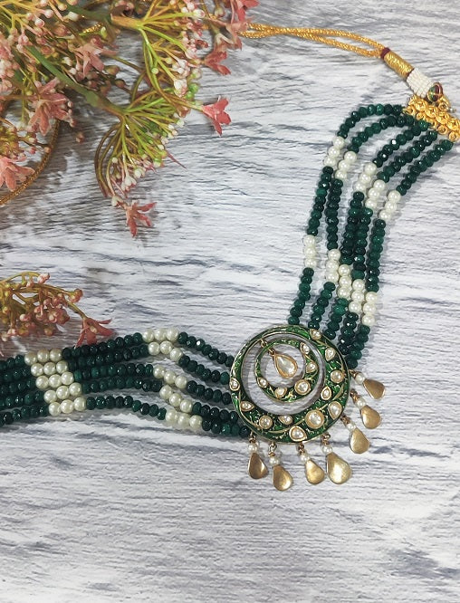 Green Meenakari Chokar