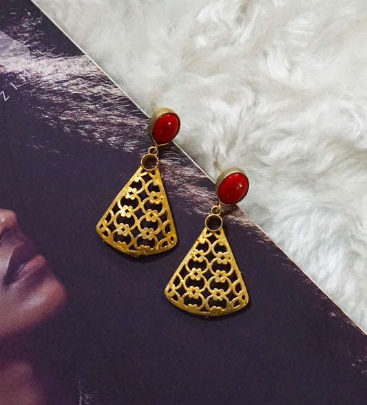 Coral Round Dangler