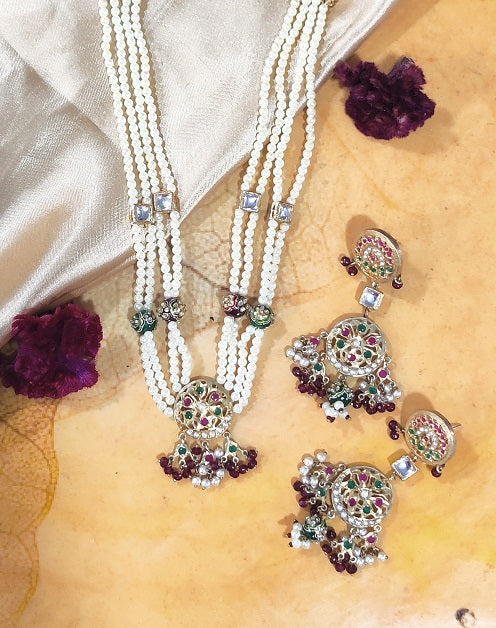 Aari Pearl Designer Necklace Set