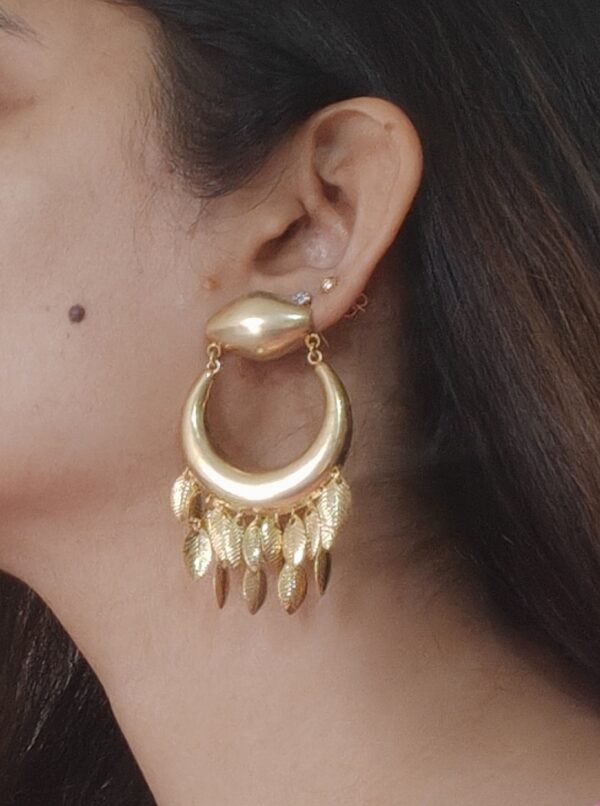 Gold Rush Leaf Chandbali