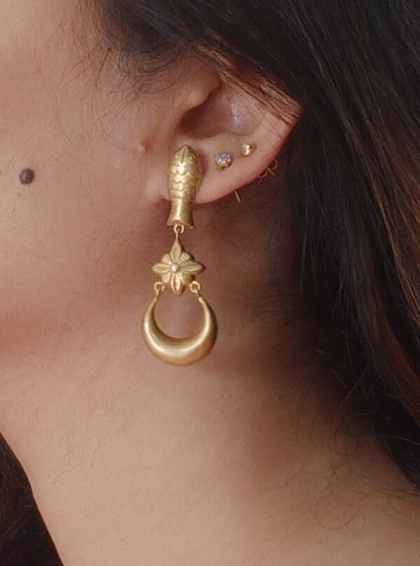 Gold Rush Fish Dangler Earring