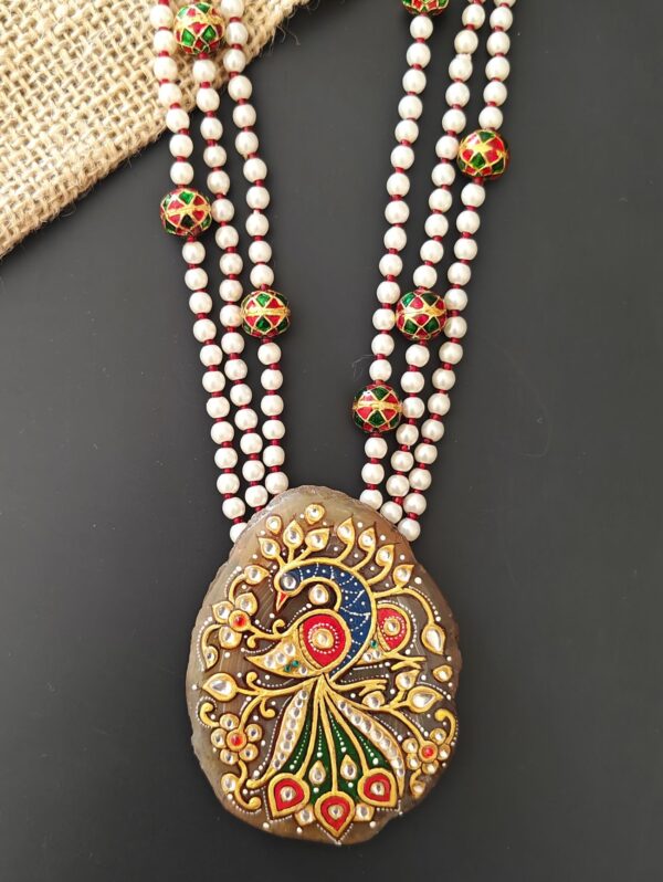 Peacock Chalcedony Necklace
