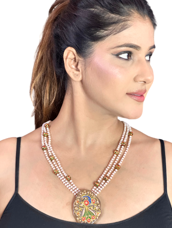 Peacock Chalcedony Necklace