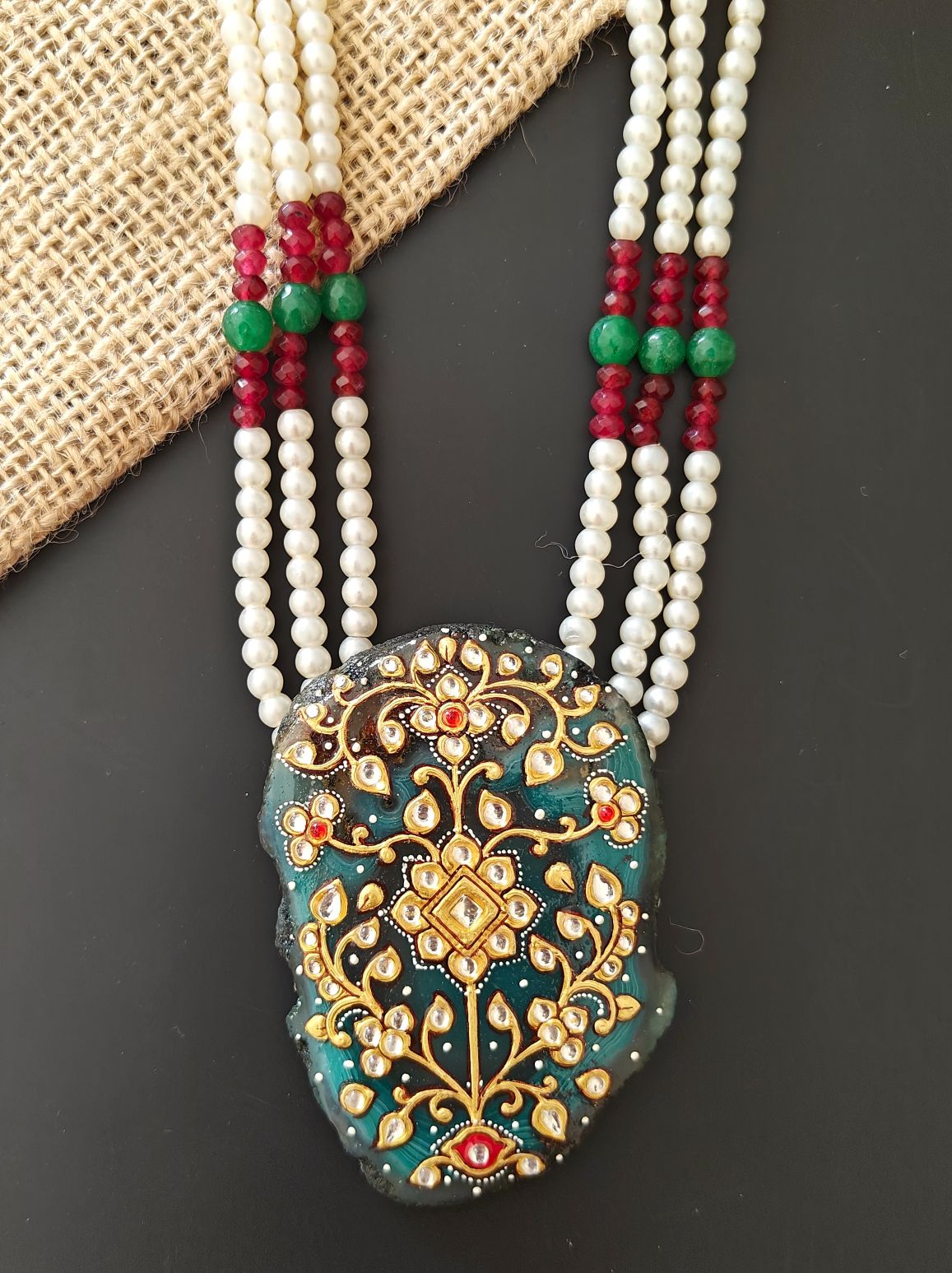 Raabta Chalcedony Necklace