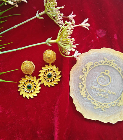 Alankar Sun Temple Dangler Earrings