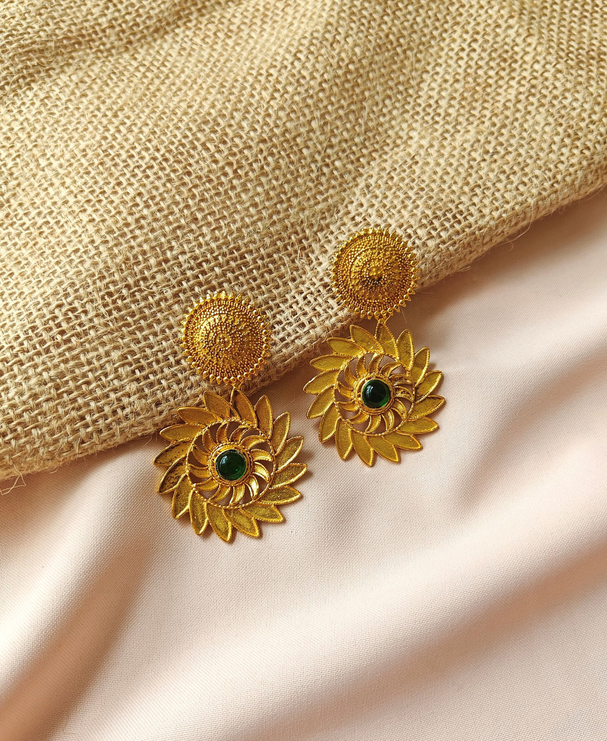 Alankar Sun Temple Dangler Earrings