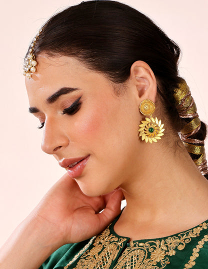 Alankar Sun Temple Dangler Earrings