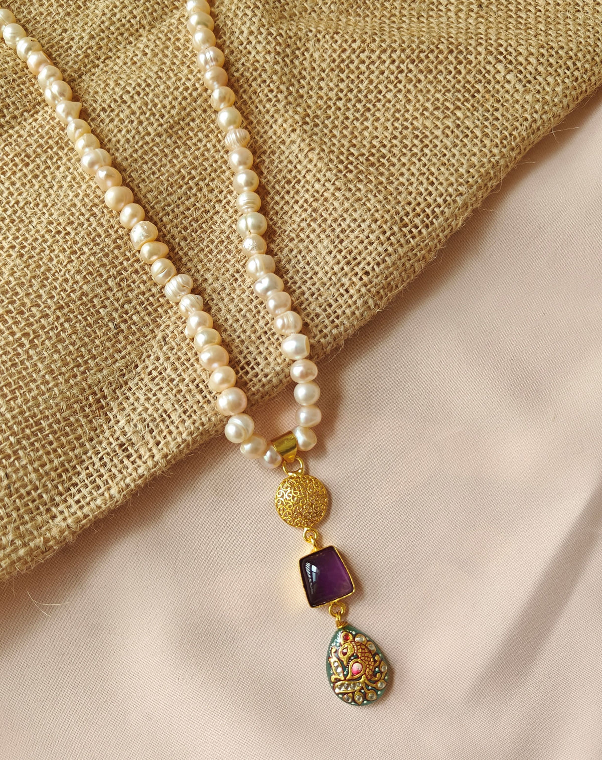Alankar Pearl Fusion Necklace