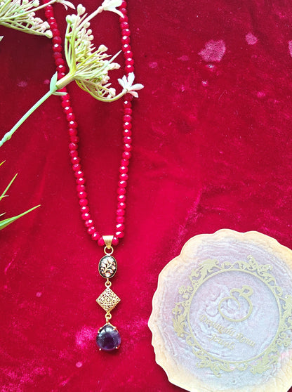 Alankar Amethyst Fusion Nikhar Necklace
