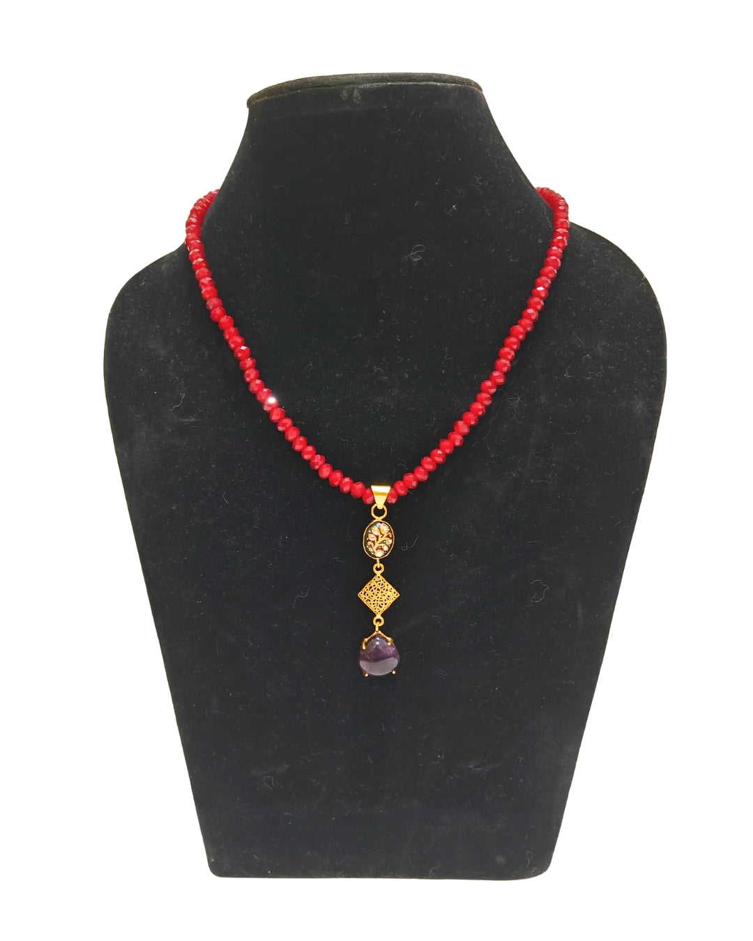 Alankar Amethyst Fusion Nikhar Necklace