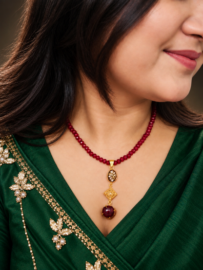 Alankar Amethyst Fusion Nikhar Necklace