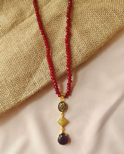 Alankar Amethyst Fusion Nikhar Necklace