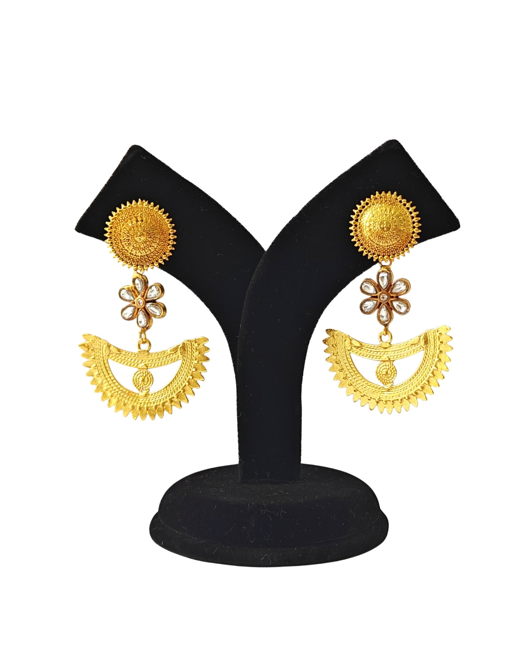 Alankar Kundan Fauna Chandbali Earring