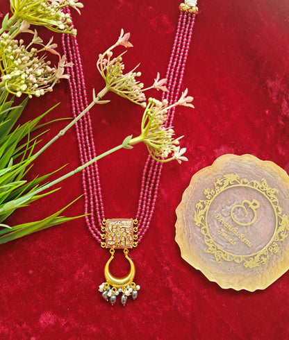 Alankar Shades of Red Chand Necklace