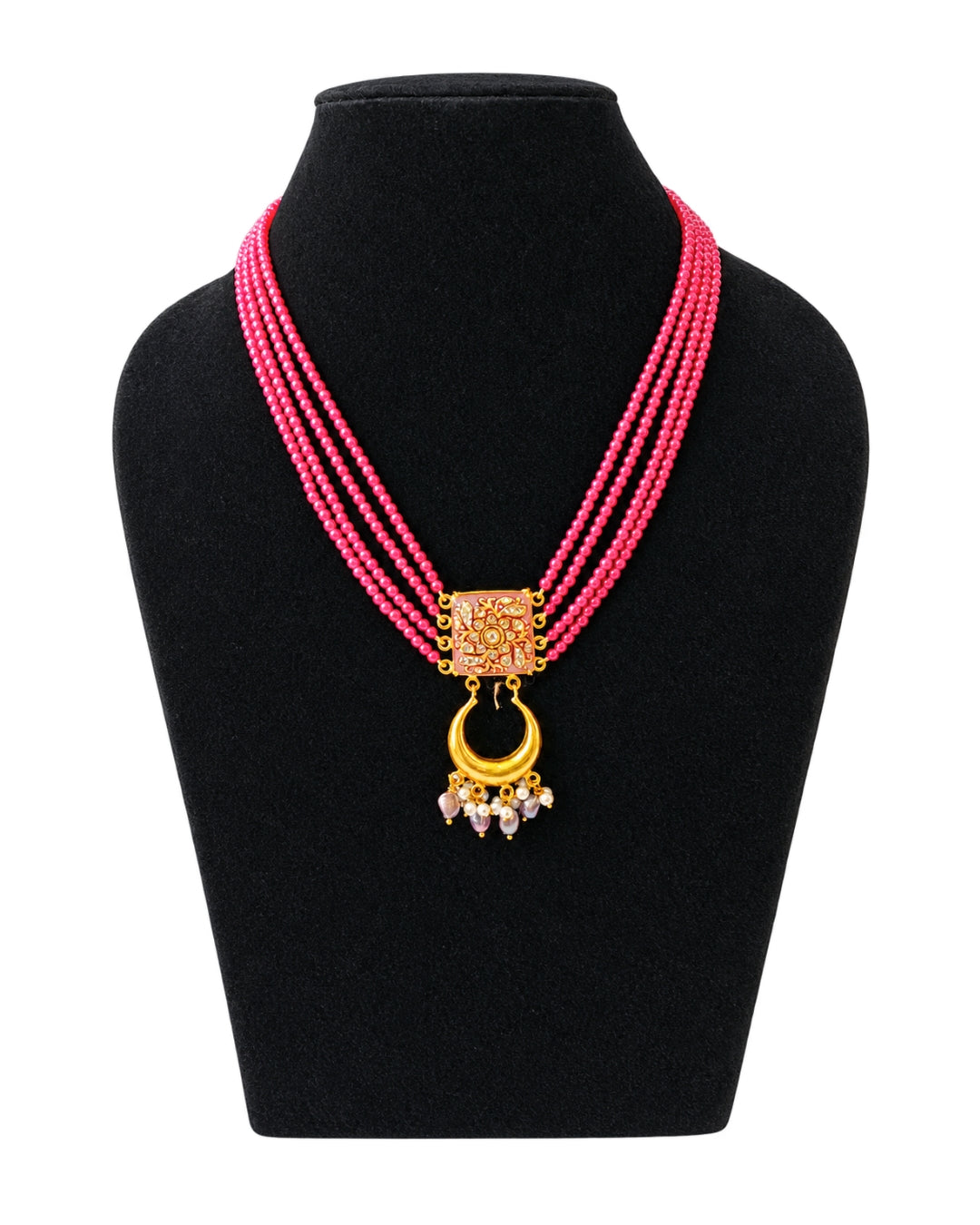 Alankar Shades of Red Chand Necklace