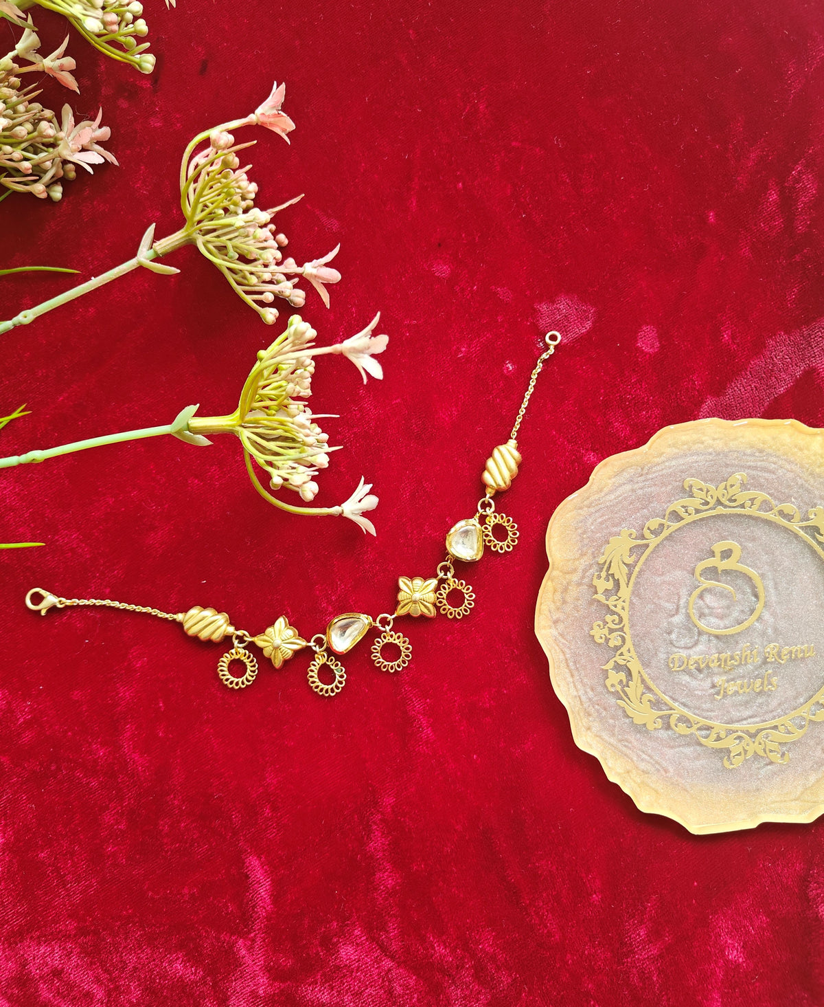 Alankar Kundan Charms Bracelet