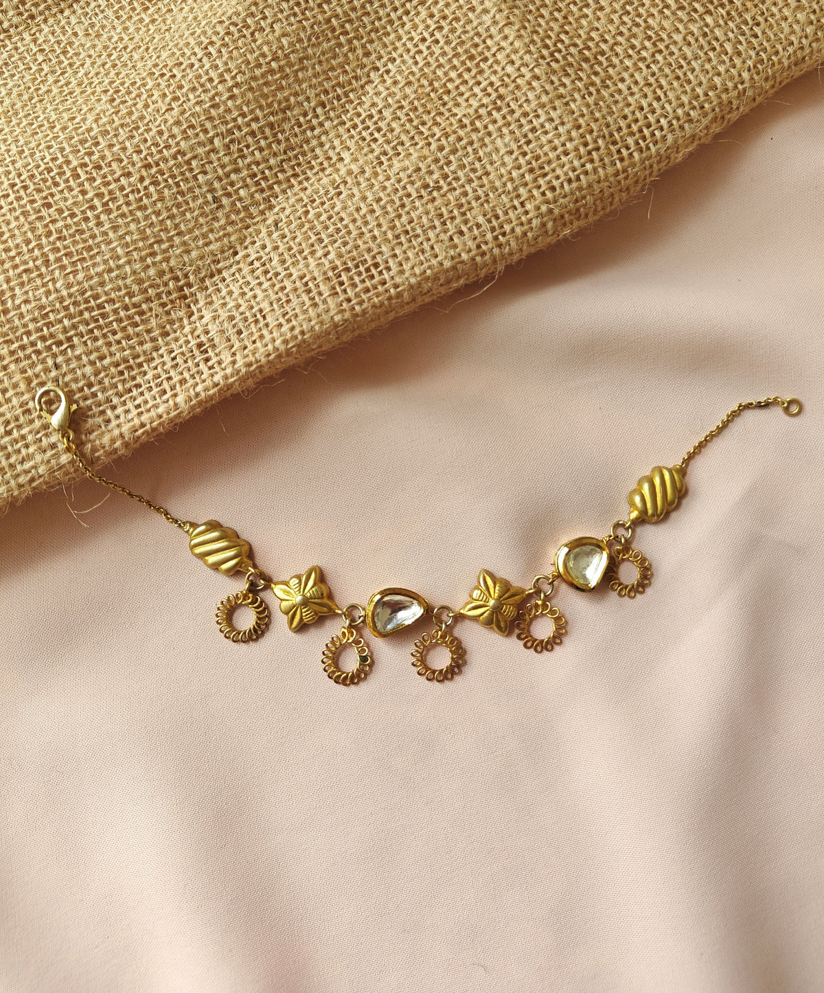 Alankar Kundan Charms Bracelet