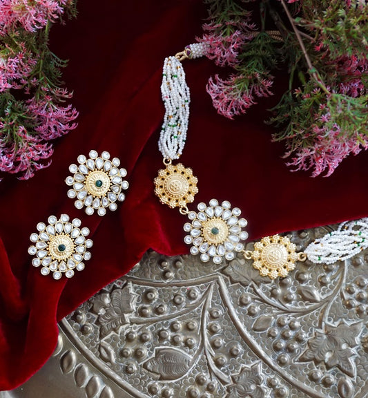 Alankar Flower Kundan Set