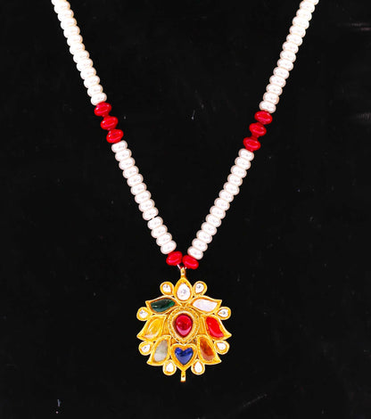 Navratna Pearl Necklace
