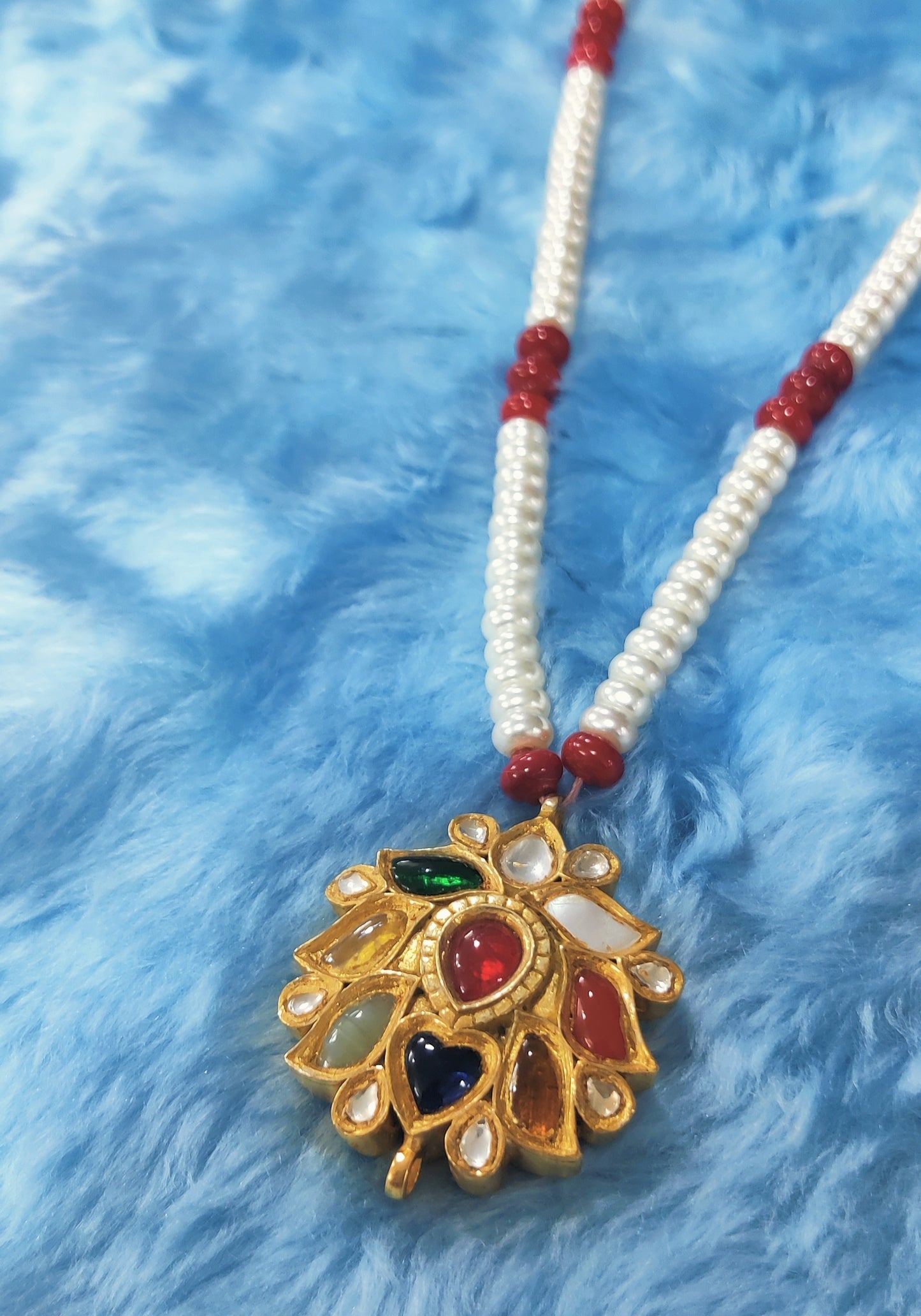 Navratna Pearl Necklace