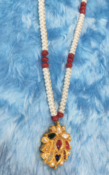 Navratna Pearl Necklace