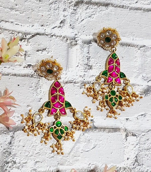 Pink Pachi Fish earring