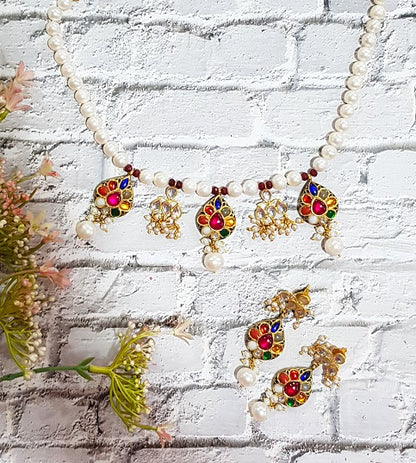 Navratna Bridal Necklace Set
