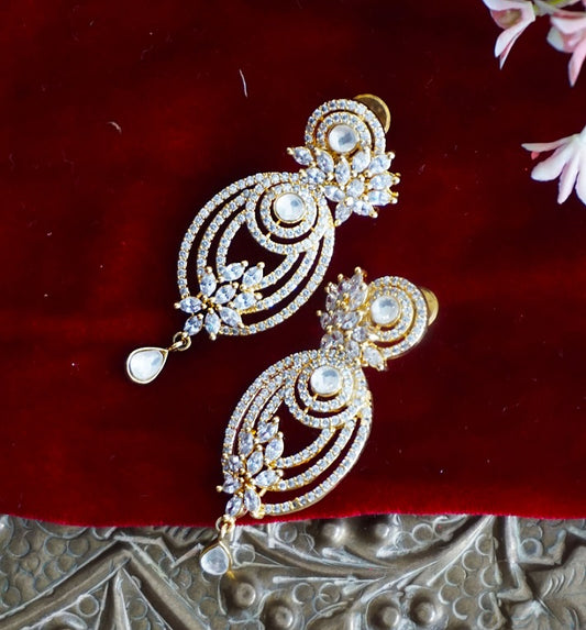 Alankar Diamond Oval Dangler
