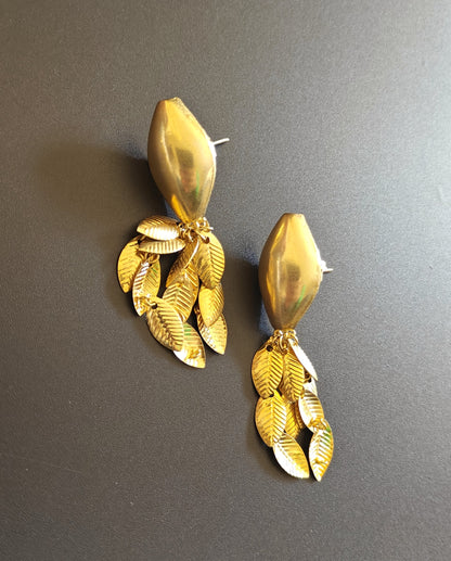 Gold Rush Leaf Drop Earrings