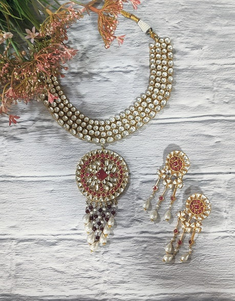 Red Kundan Bridal Set