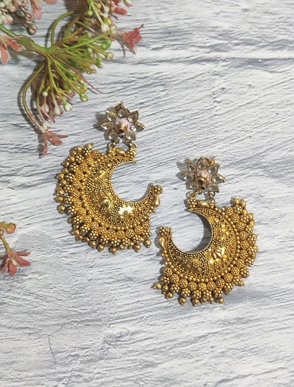 Pink City Temple Art Danglers