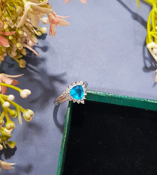 Aquamarine Cushion Ring