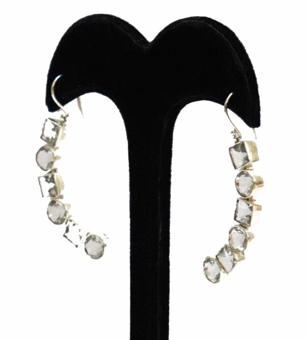 White Curve Earrings