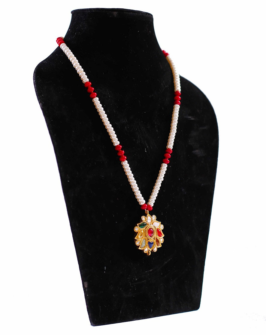 Navratna Pearl Necklace