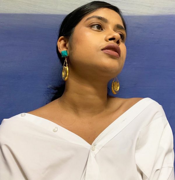 Turquoise Chand Dangler