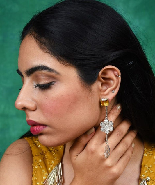 Citrine Flower Dangler