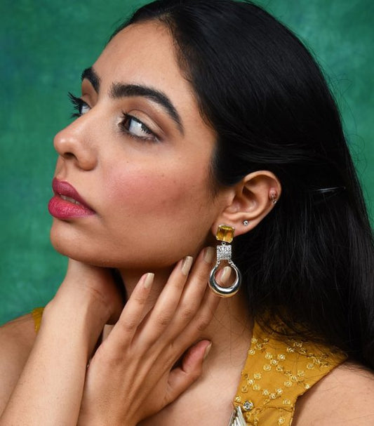 Citrine Chand Dangler