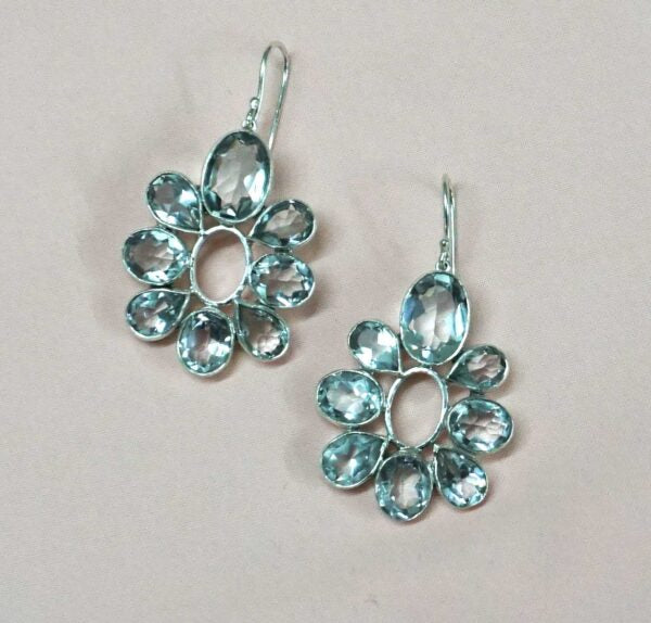 White Oval Earrings