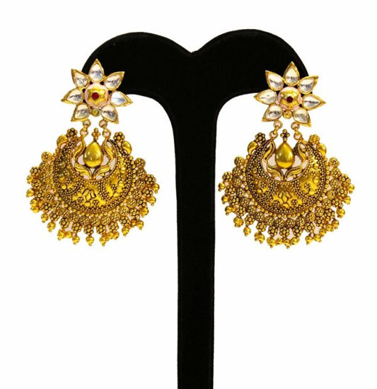 Pink City Temple Art Earring