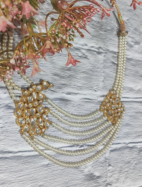 White Pearl Layered Necklace